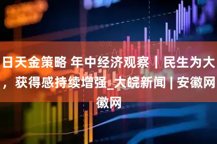 日天金策略 年中经济观察｜民生为大，获得感持续增强_大皖新闻 | 安徽网
